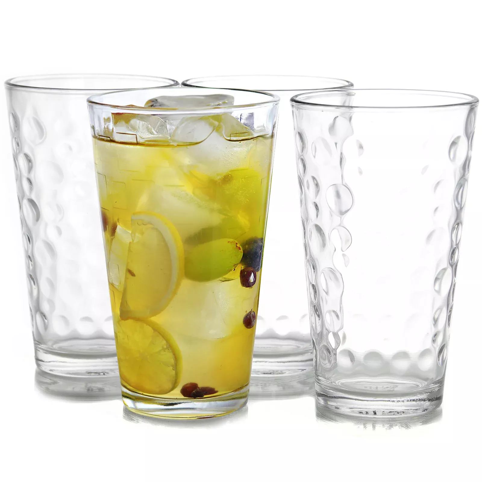Gibson HomeGreat Foundations 4 Piece 16 oz. Tumbler Set in Bubble Pattern