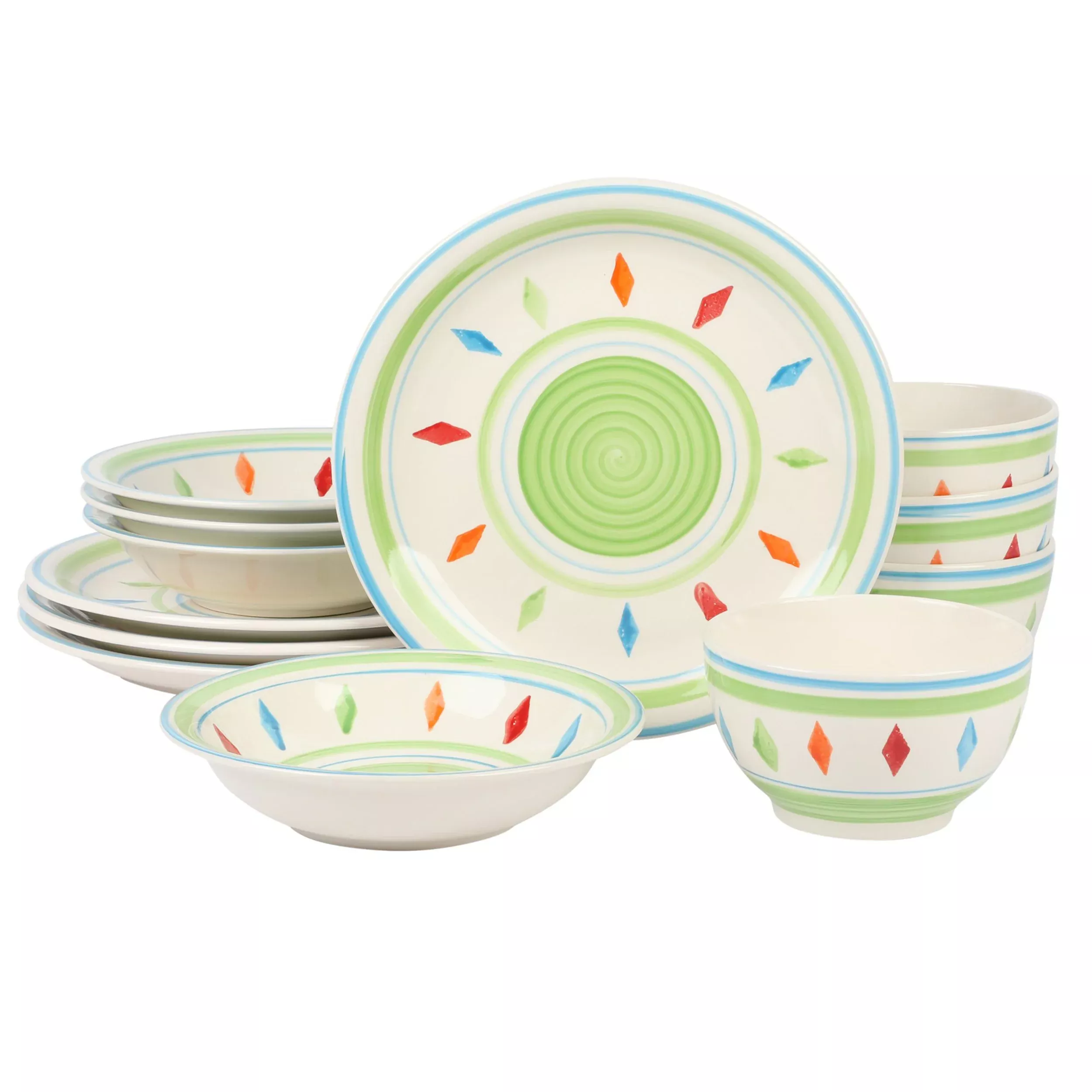 Gibson HomeHeidy 12 Piece Durastone Dinnerware Set