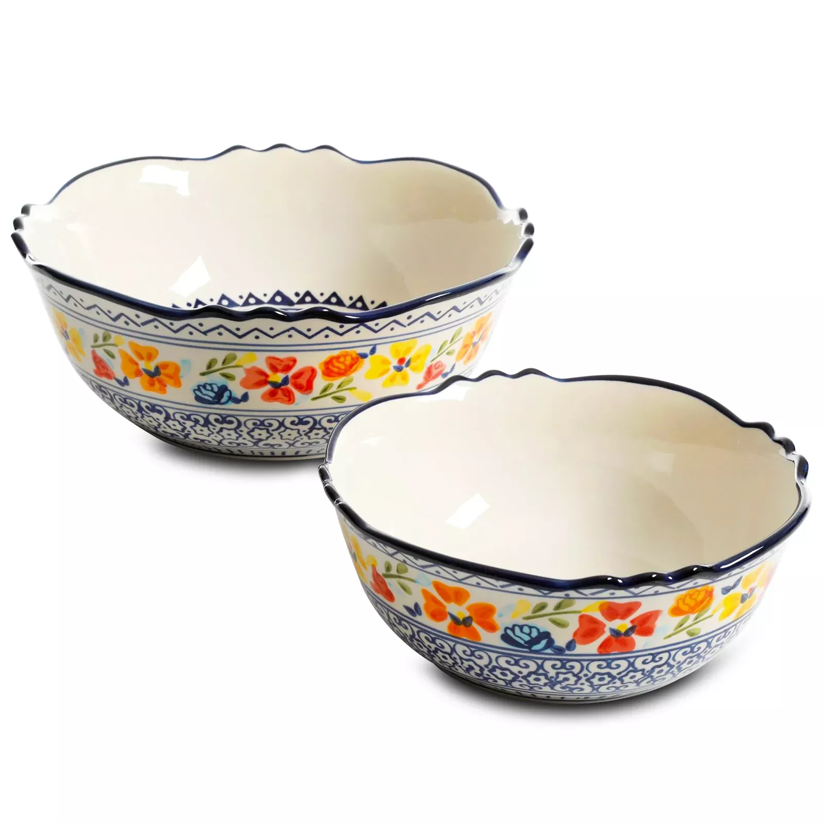 Gibson HomeLuxembourg 2 Piece Stoneware Bowl Set