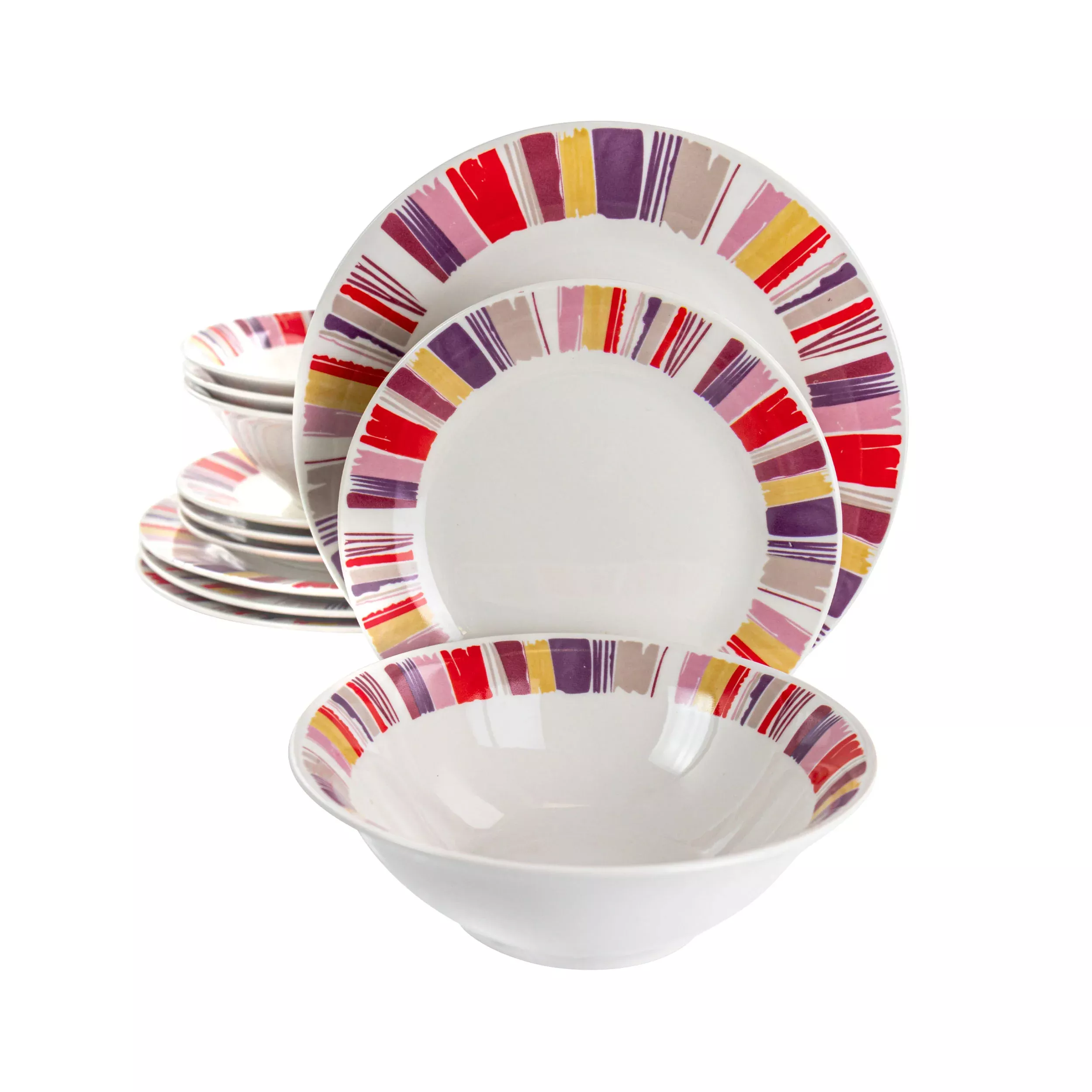 Gibson HomeOrleans 12 Piece Ceramic Dinnerware Set