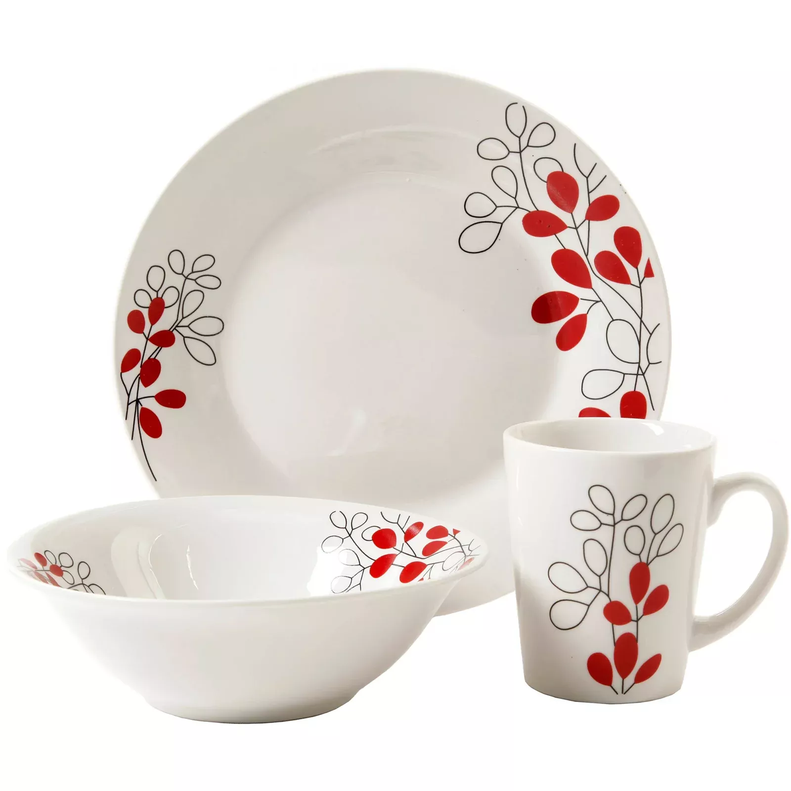 GibsonScarlet Leaves 12 pc Dinnerware Set