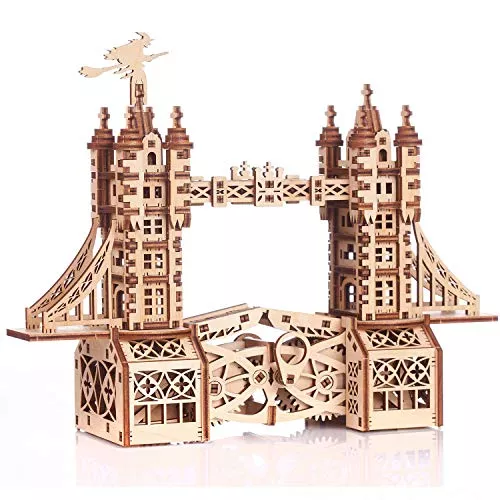GIGAMIC Wise Elk Tower Bridge Small Wooden Mechanical 3D Puzzle