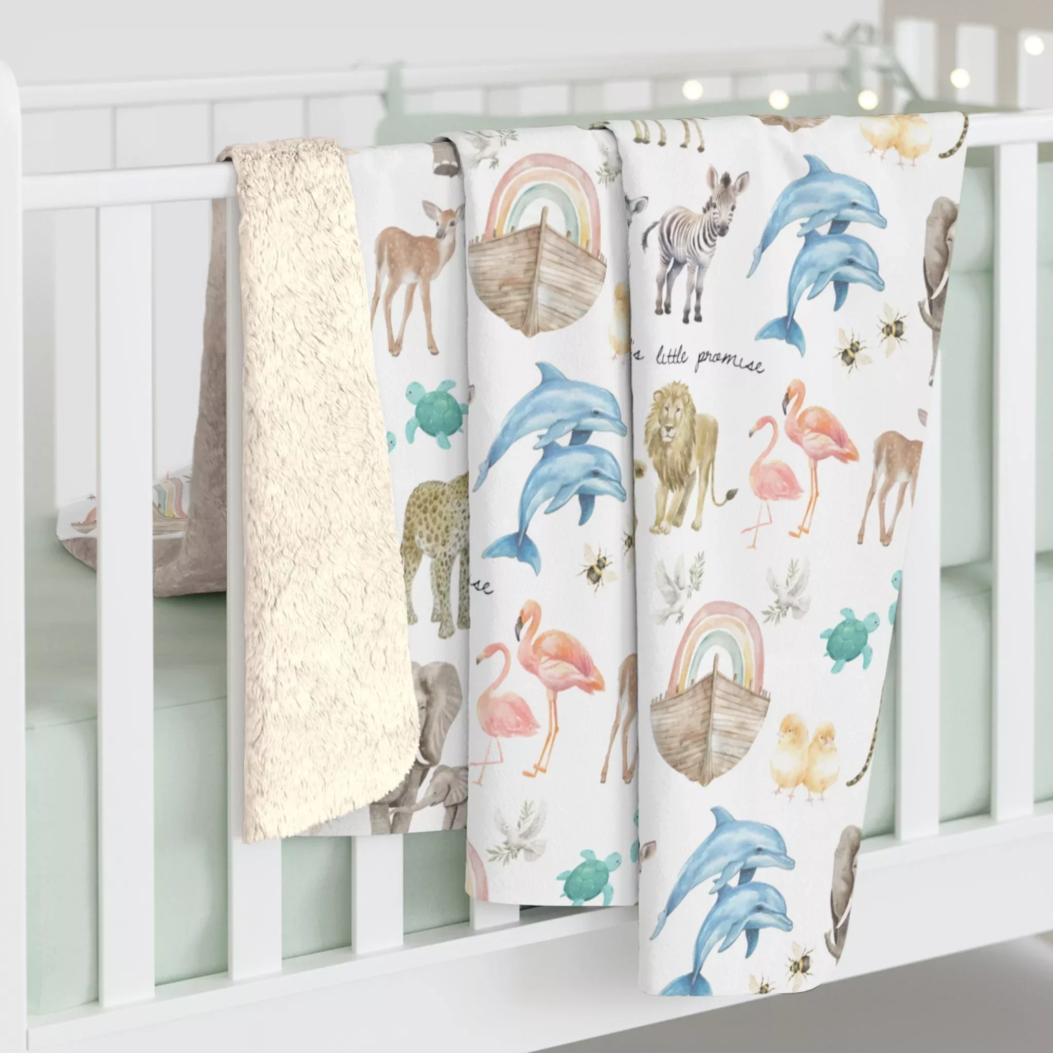 God's Little Promise Sherpa Blanket