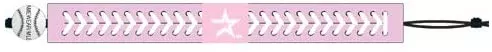 Houston Astros Bracelet Baseball Leather Pink CO - Gamewear