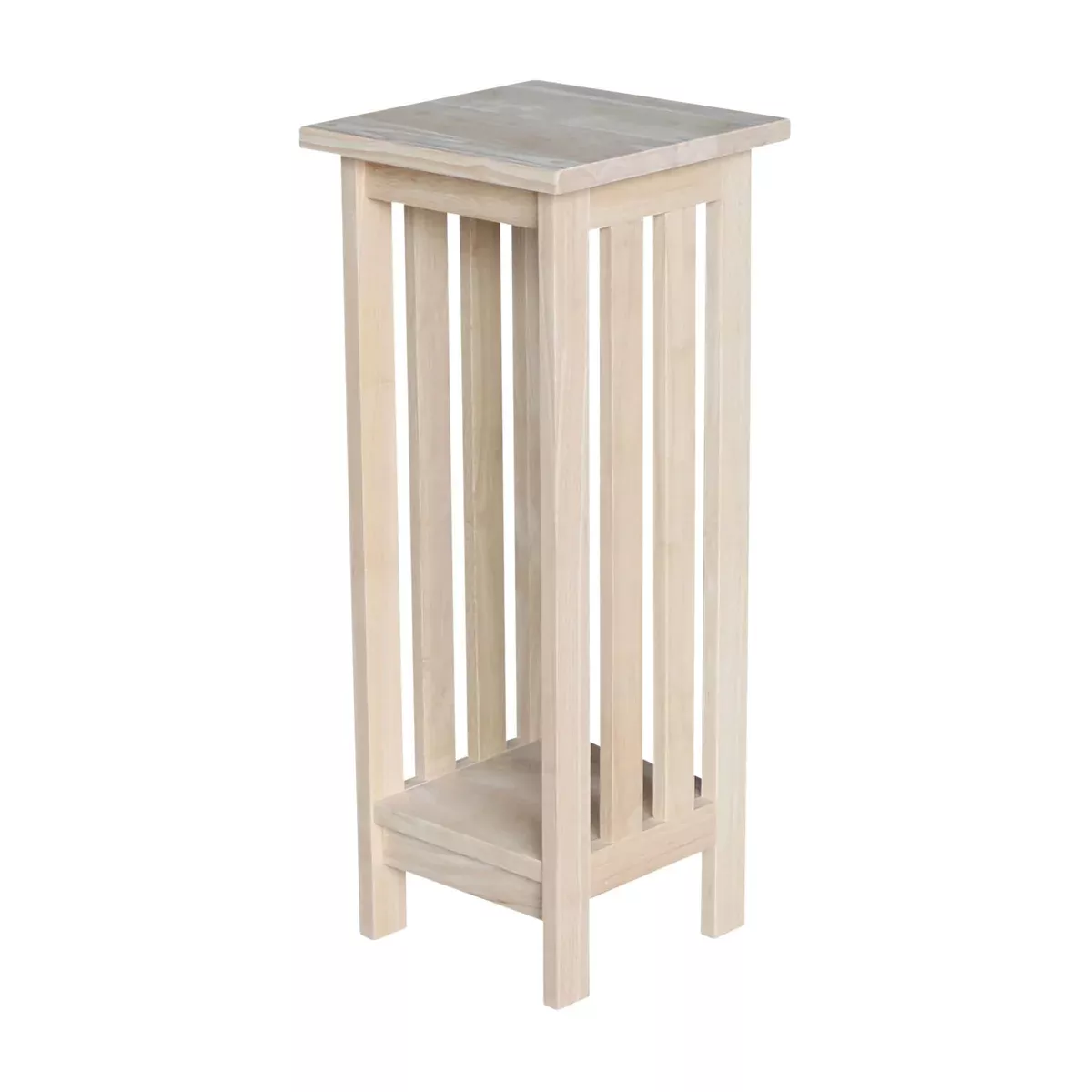 IC International Concepts Mission Plant Stand Solid Real Wood, Sturdy Parawood, Balcony/Kitchen/Dining/Bedroom/Living, 30 Inch, Paint/Stain Ready, Unfinished