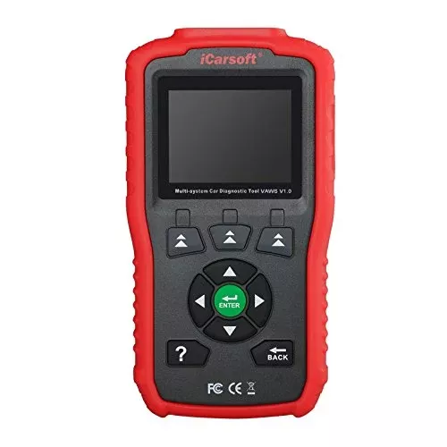 iCarsoft Professional Multi-System OBD II Scanner VAWS V1.0 with Oil Service Reset for Audi/VW/Seat/Skoda (red)
