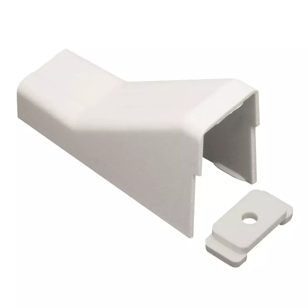 ICC Raceway Ceiling Entry and Clip, Wire Organizer and Cable Management Fitting, Cord Cover for Wall & Floor, 1 1/4", Pack of 10, White