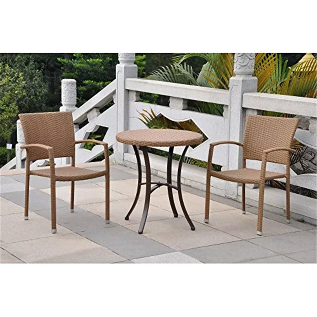 International Caravan 3 - Pc Bistro Set in Black Finish