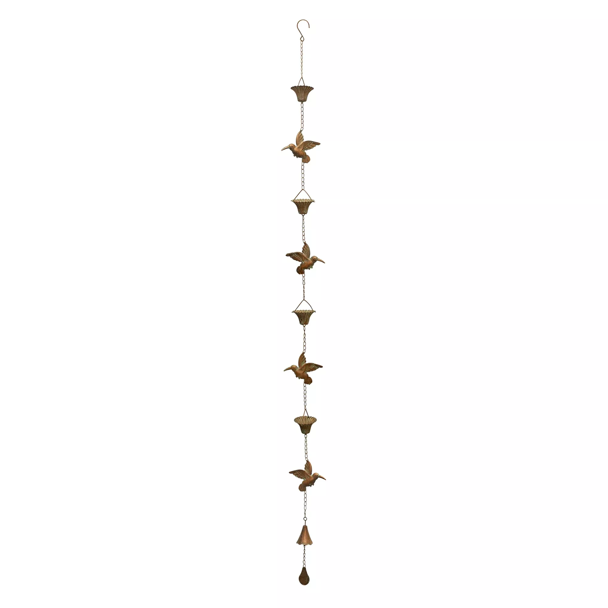 Iron Hummingbird Rain Chain 61.5''H - Melrose International