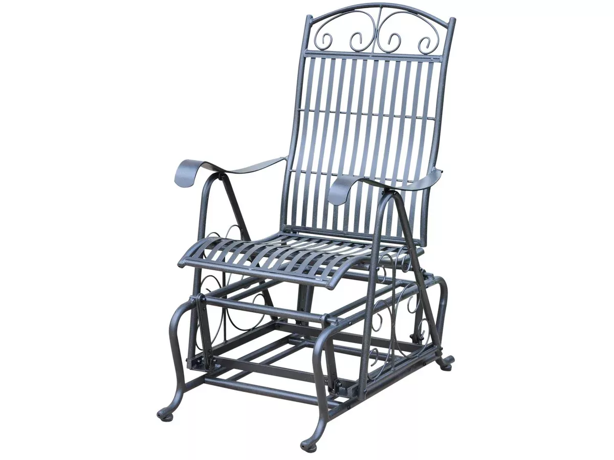 Iron Outdoor Single Patio Glider Chair