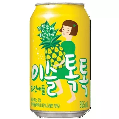 Jinro - 'TokTok' Pineapple Sparkling Soju (355ML)
