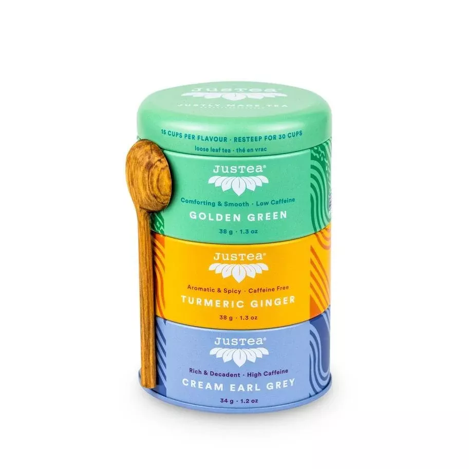 JusTea - Assorted Tea Trio Tin w / Spoon (3CT)