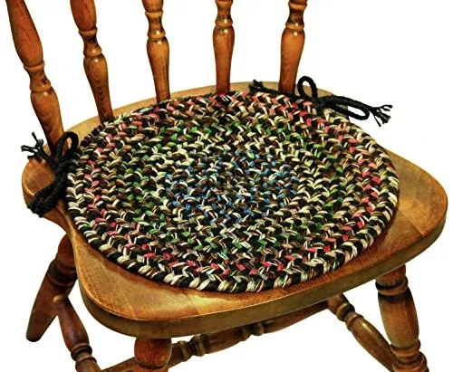 Katherine Multi Chair Pad, 15 by 15-Inch, Brown, Set of 4