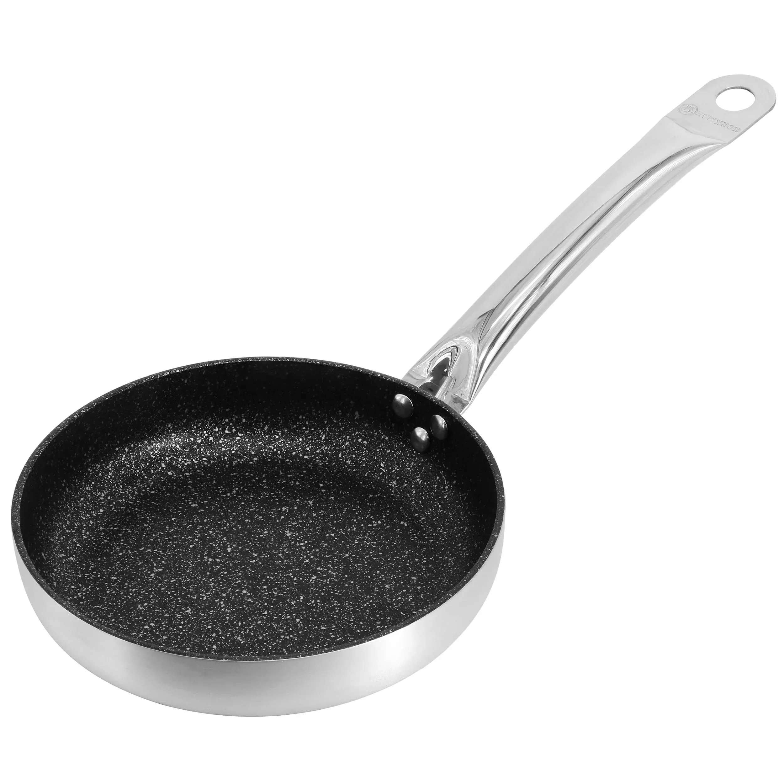 KorkmazGastro 8 Inch Proline Professional Series Tava and Frypan in Brushed Silver