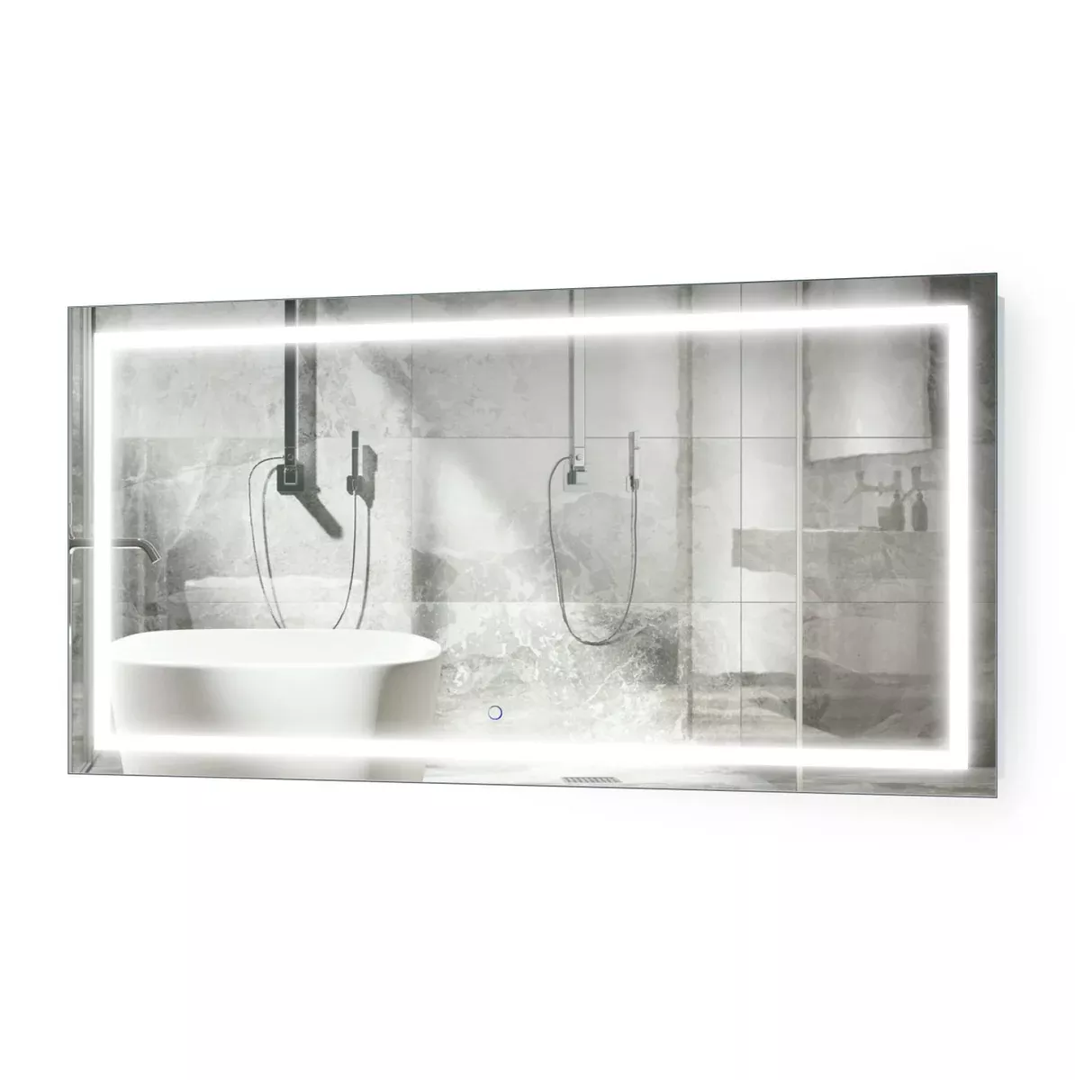 Krugg | Large 54 Inch X 24 Inch LED Bathroom Mirror | Lighted Vanity Mirror Includes Dimmer & Defogger | Wall Mount Vertical or Horizontal Installation