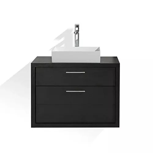 Kube Bath AD660SGW Dolce Single Vanity w/White Quartz Countertop High Gloss White