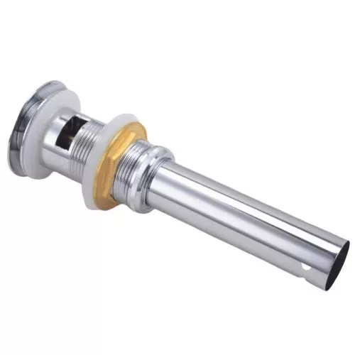 KubeBath Solid Brass Construction Pop-Up Drain With Overflow - Chrome