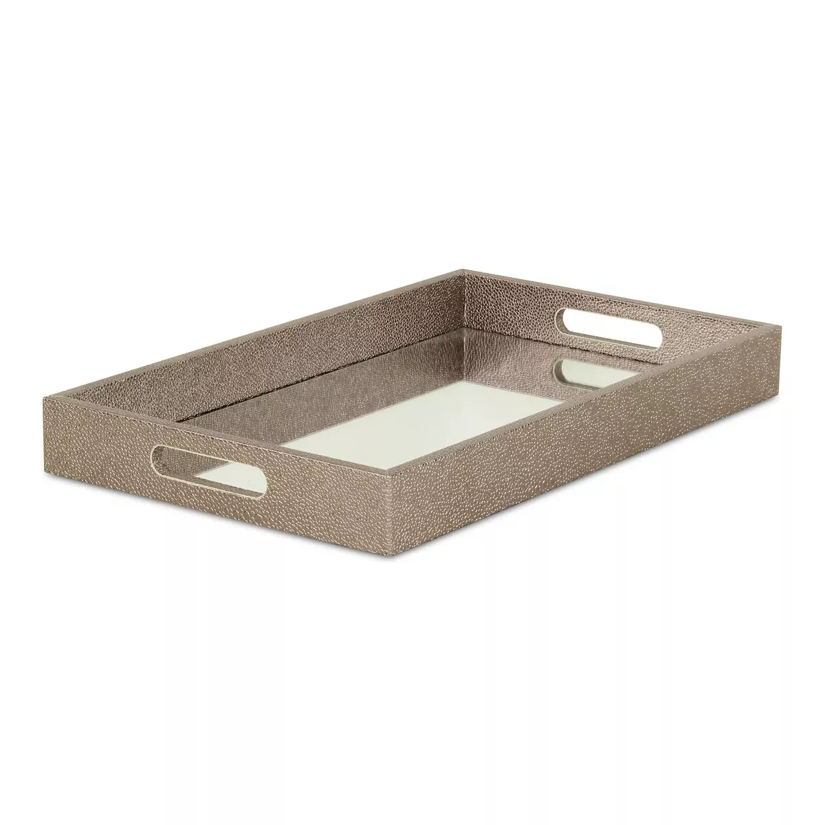 Labai Gray Shagreen, Mirrored Tray (FP-3986RG)