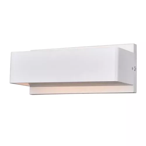 Lilliana 12in Modern White Wall Sconce, Integrated LED Wall Light Fixture – Bathroom, Bedroom, or Hallway Lighting