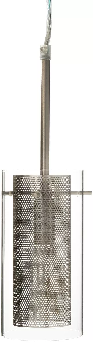 Lite Source Inc Source LS-17851PS/CLR Wick 1-Lite Pendant Lamp with Outer Clear Glass, Polished Steel