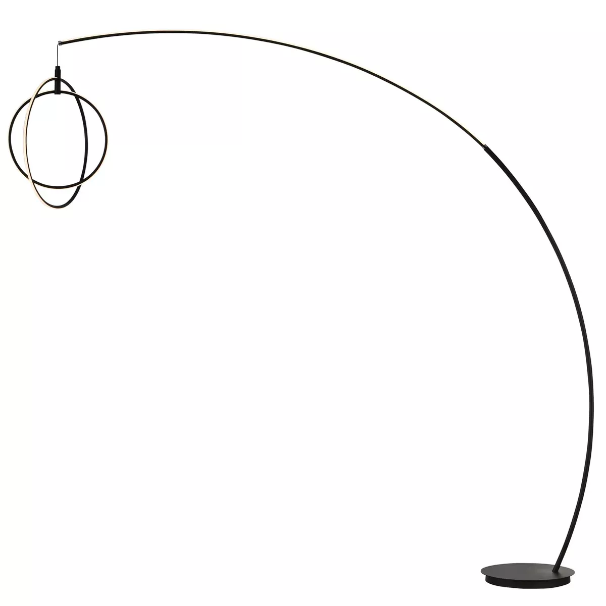 Lite Source Monita 83" Matte Black LED Modern Orb Arc Floor Lamp