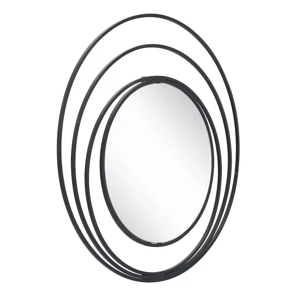 Luna Round Mirror Black - ZUO