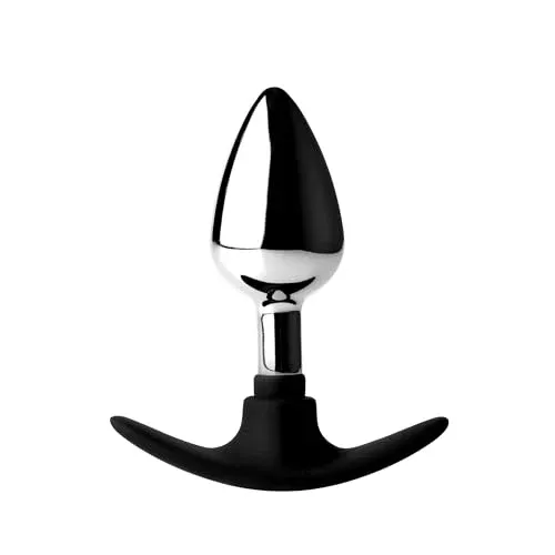 Master Series Tailz Dark Invader Plug | Medium Weighted Plug with Metal Core & Silicone Base | Body-Safe, Non-Porous | Temperature Play Compatible | Black | 1 Count