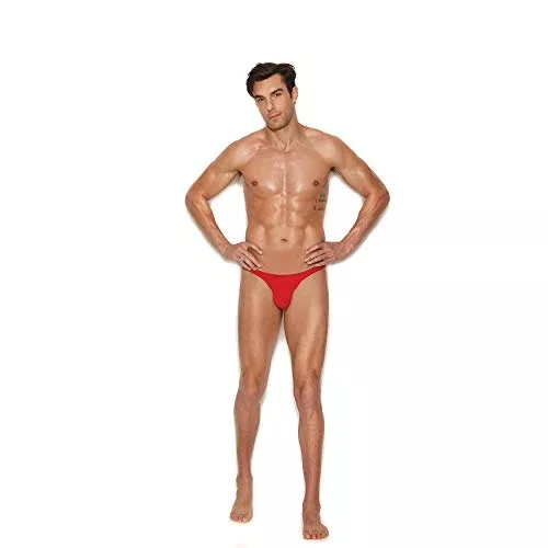 Mens Red Micro Mini Pouch Thong Underwear Large XL