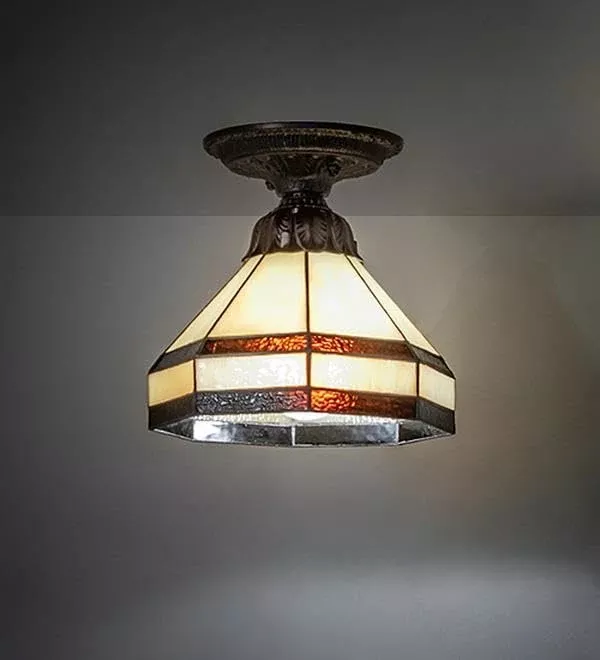 Meyda Tiffany 276096 8 in. Top Ridge Flush Mount