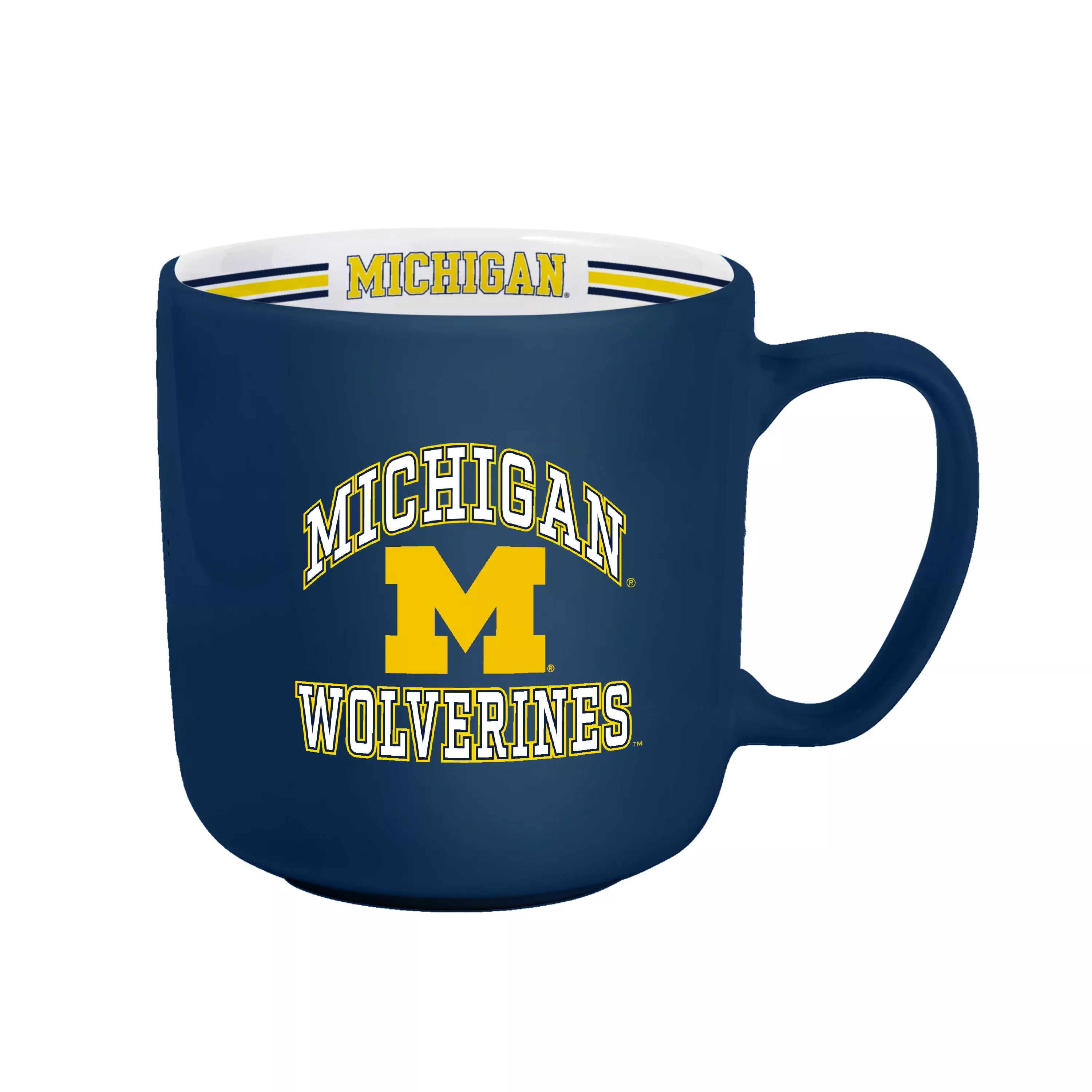 Michigan Wolverines Coffee Mug 15oz Stripe Design - Logo Brands