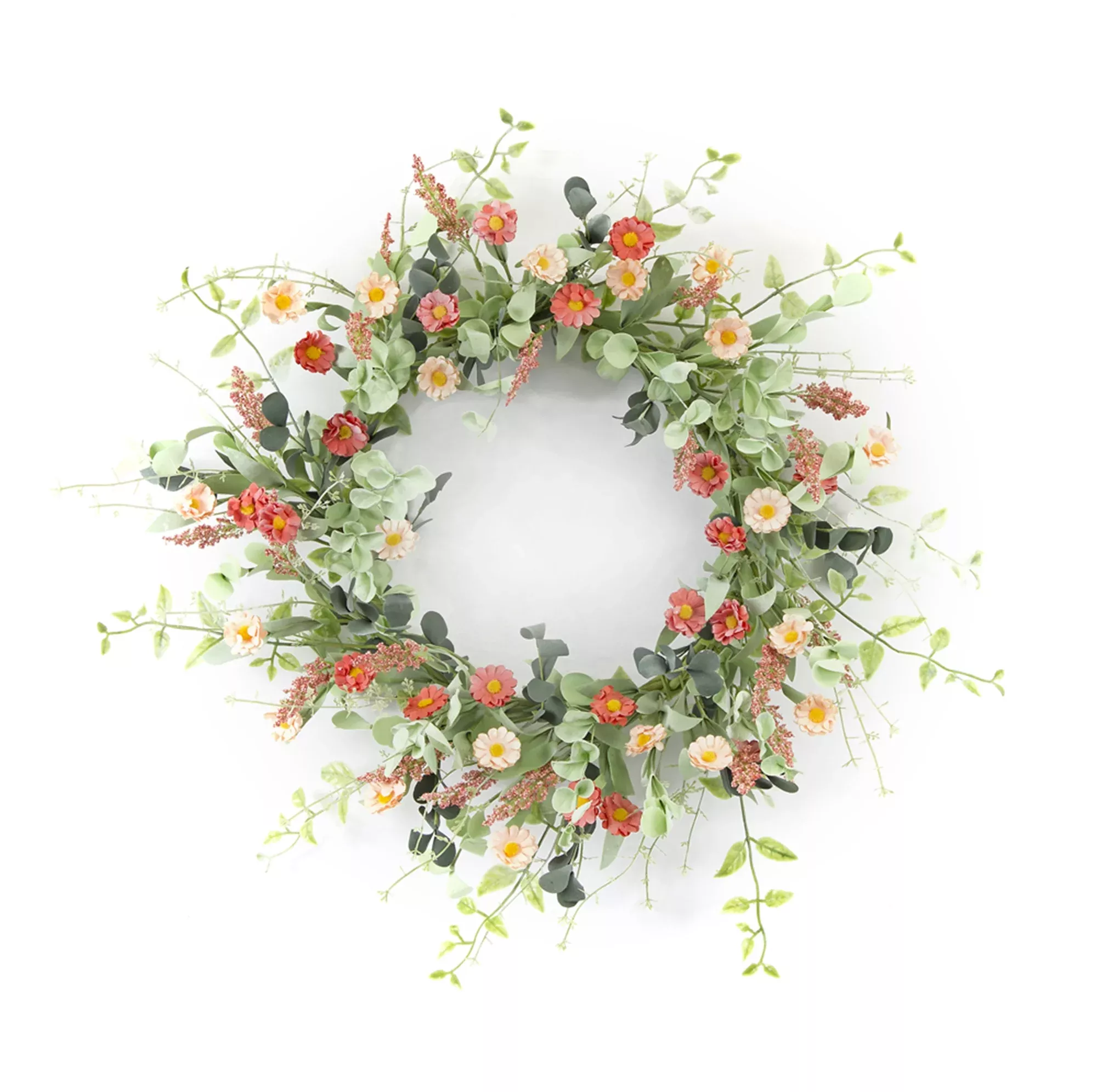Mini Daisy Floral Wreath 24''D - Melrose International