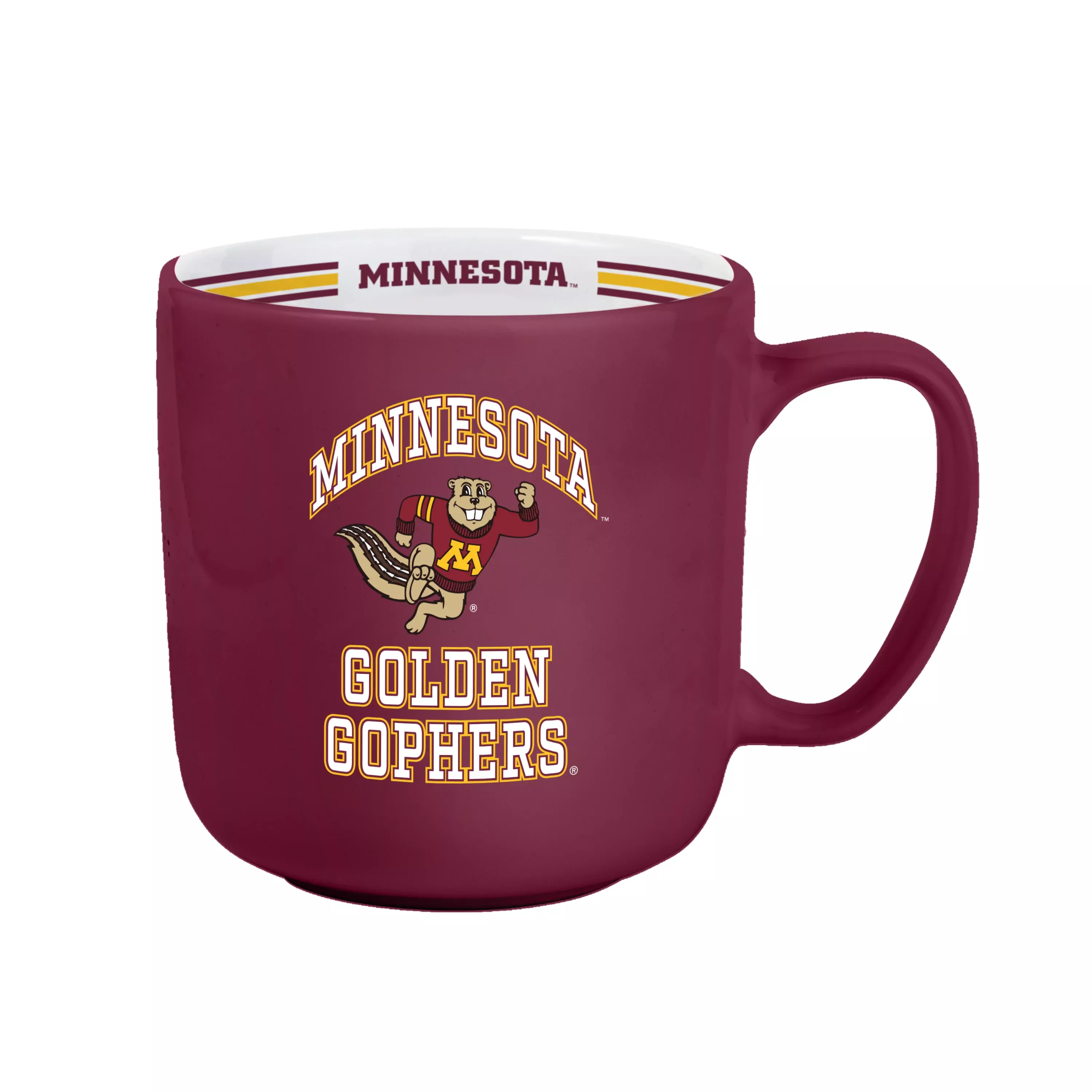 Minnesota Golden Gophers Coffee Mug 15oz Stripe Design - Logo Brands