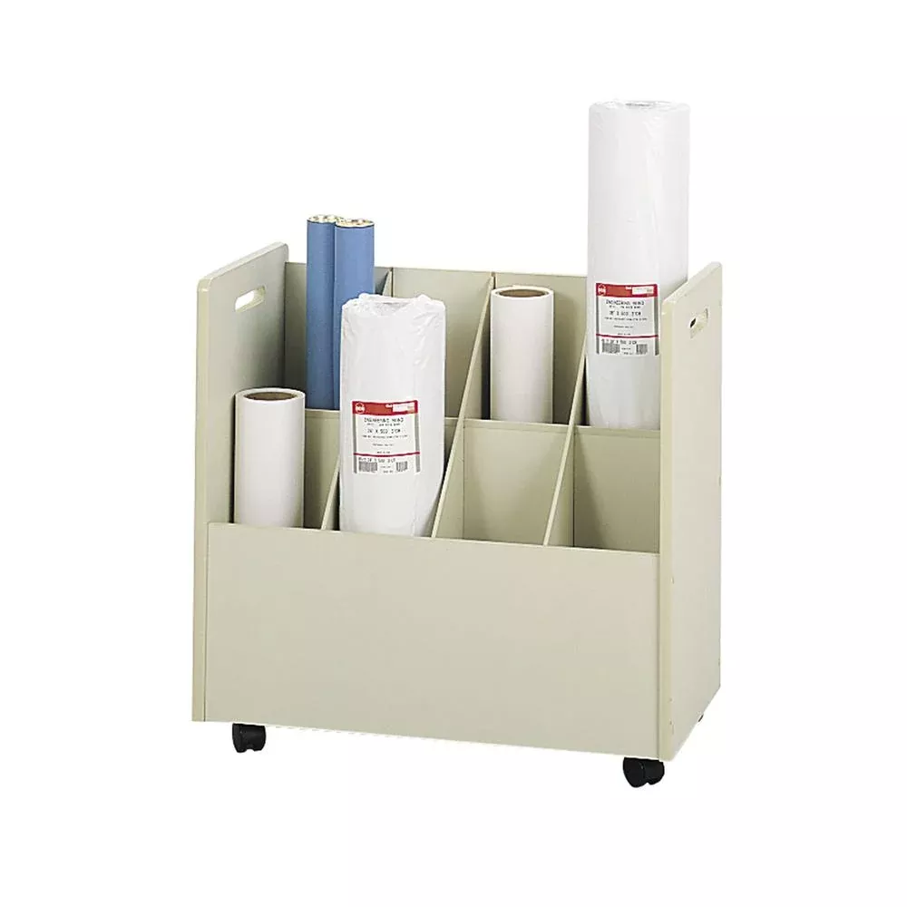 Mobile Roll File, 8 Compartment - Safco Products