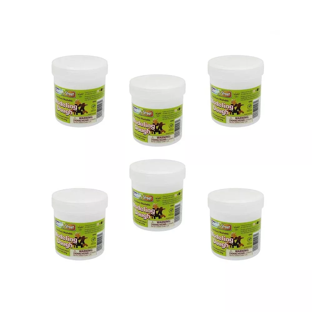 Multicultural Modeling Dough 6 Tubs, Asst - PACON CORPORATION