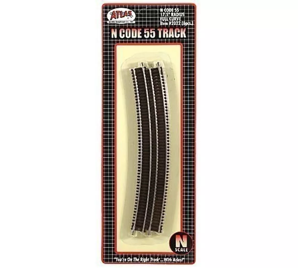 N Code 55 Nickel Silver 17.5" Radius Full Curve Track (6)