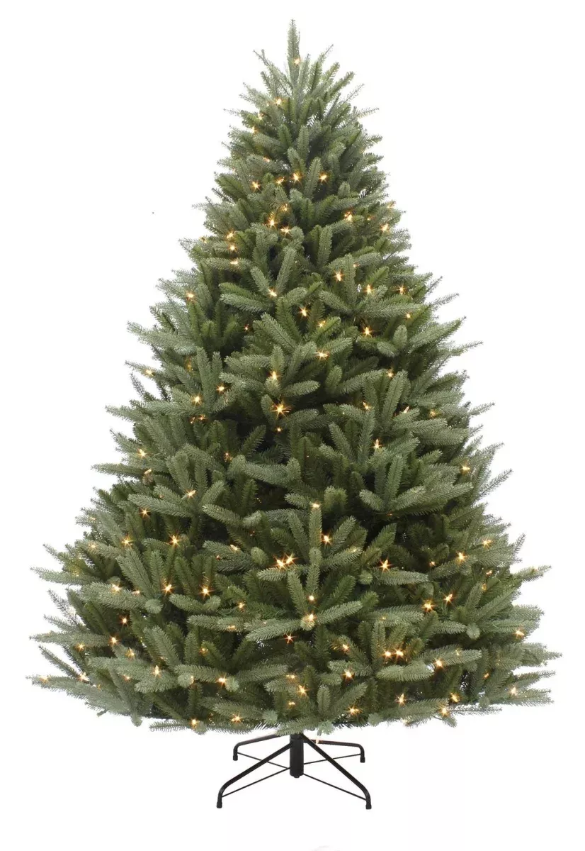 National Tree 251263 7.5 ft. Feel Real Snowy Sheffield Spruce Pencil Hinged Artificial Tree