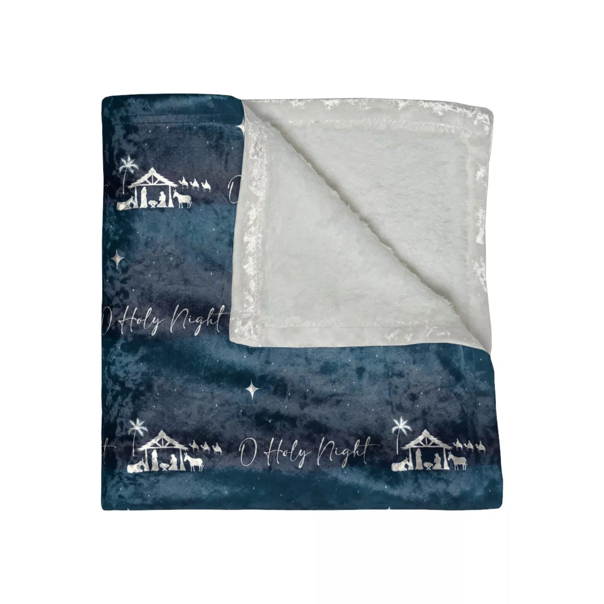 O Holy Night Crushed Velvet Blanket