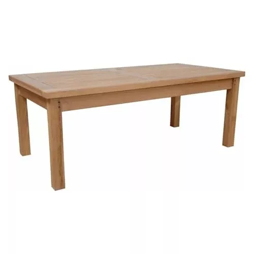 Oakestry Southbay Rectangular Coffee Table Solid Teak Wood Outdoor Indoor Center Table Handcrafted Patio Garden Balcony Furniture Weather Resistant Natural Finish Luxury Living Room Accent