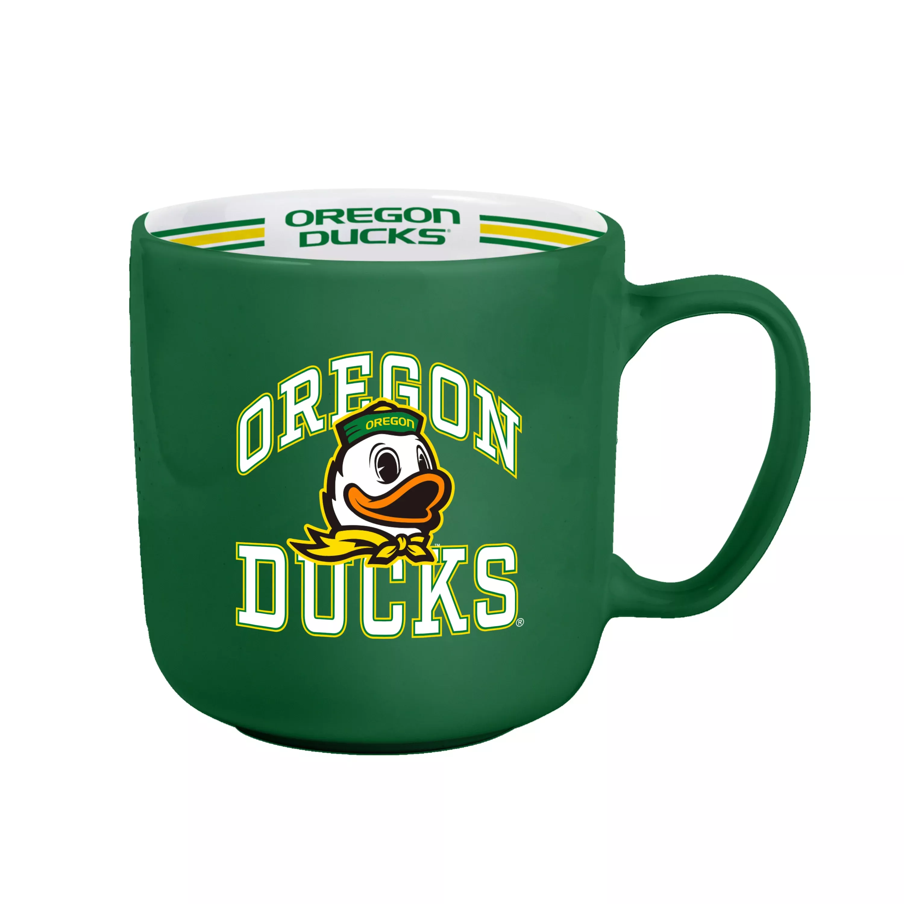 Oregon Ducks Coffee Mug 15oz Stripe Design - Logo Brands
