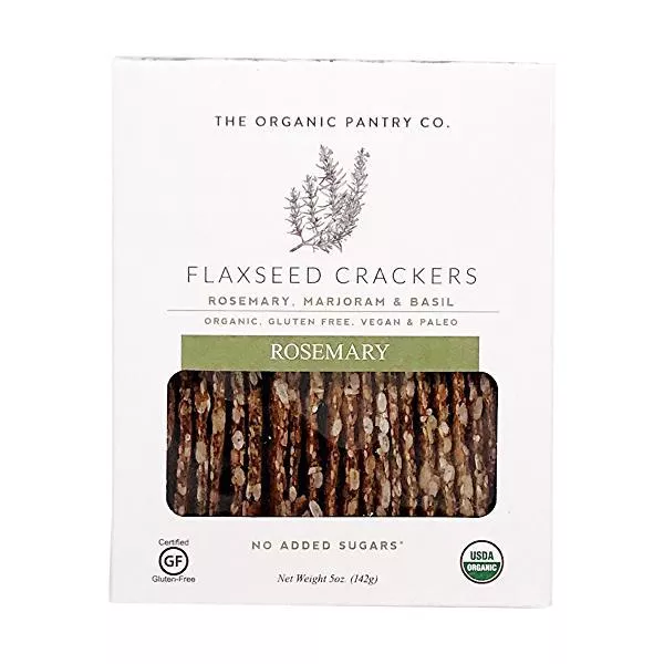 The Organic Pantry Co. - 'Rosemary' Flaxseed Crackers (5OZ)