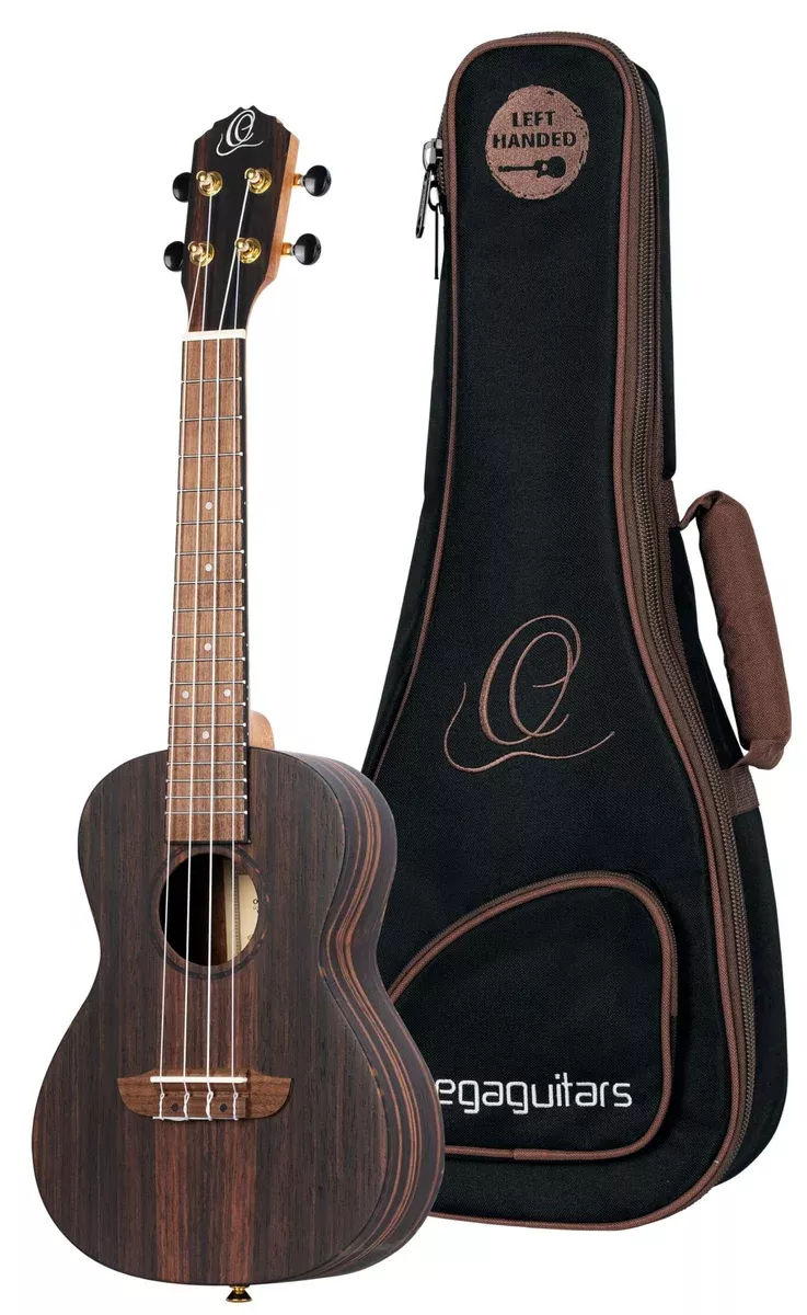 Ortega Guitars, 4-String Timber Series Left-Handed Concert Ukulele w/Bag, (RUEB-CC-L)