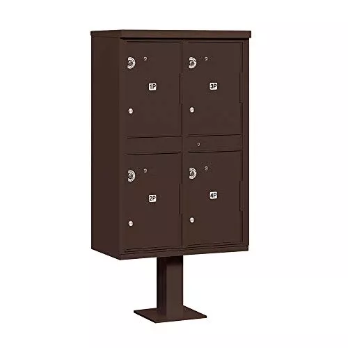 Outdoor Parcel Locker - 4 Compartments - USPS Access - Bronze