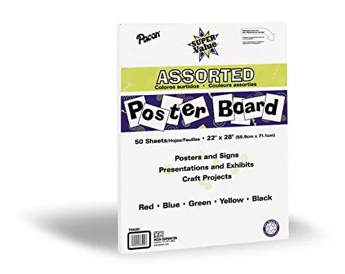 Pacon Super Value Assorted Color Poster Board