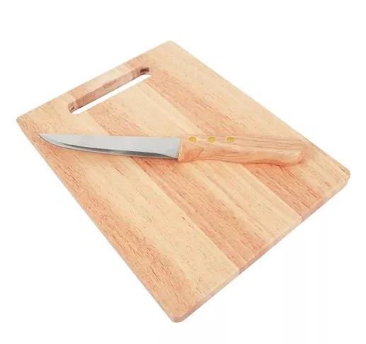 PC 290-RWCBS KitchenWorthy Rubberwood Cutting Board & Knife