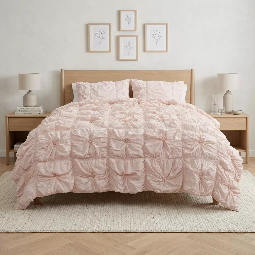 Pink Queen Cotton Blend Washable Polyester Down Alternative Comforter Set