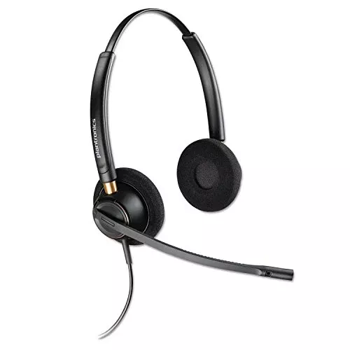 Poly – EncorePro 520 QD headset (Plantronics)– Works with Poly Call Center Digital Adapters – Acoustic Hearing Protection – Dual ear