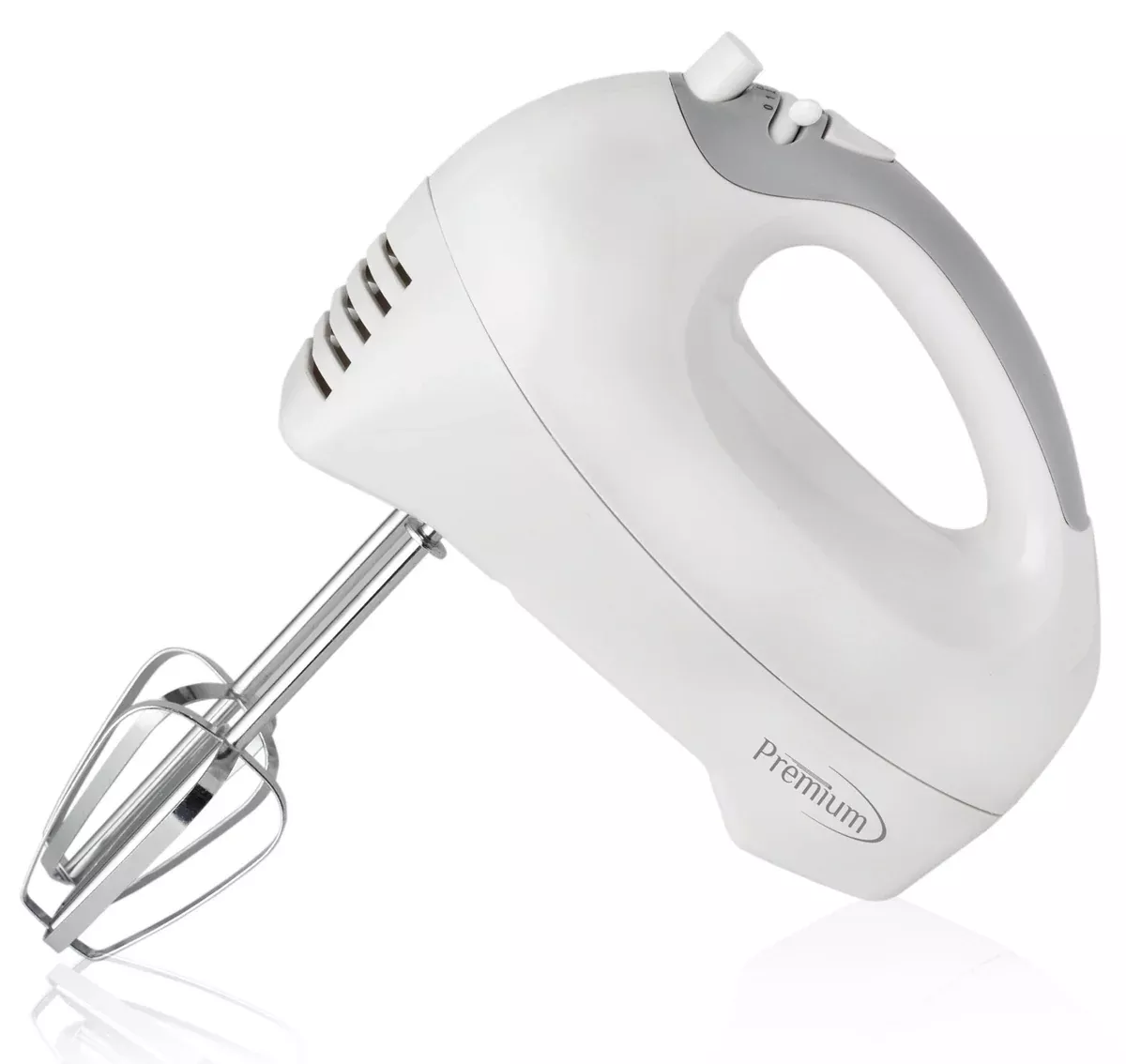 Premium PHSM466 Hand and Stand Mixer, White/Silver