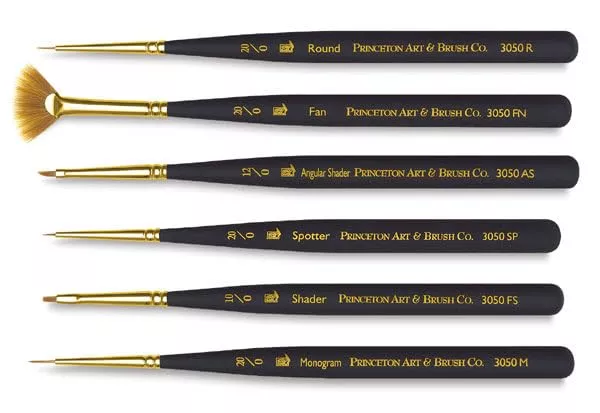 Princeton Mini-Detailer Paintbrush, Black