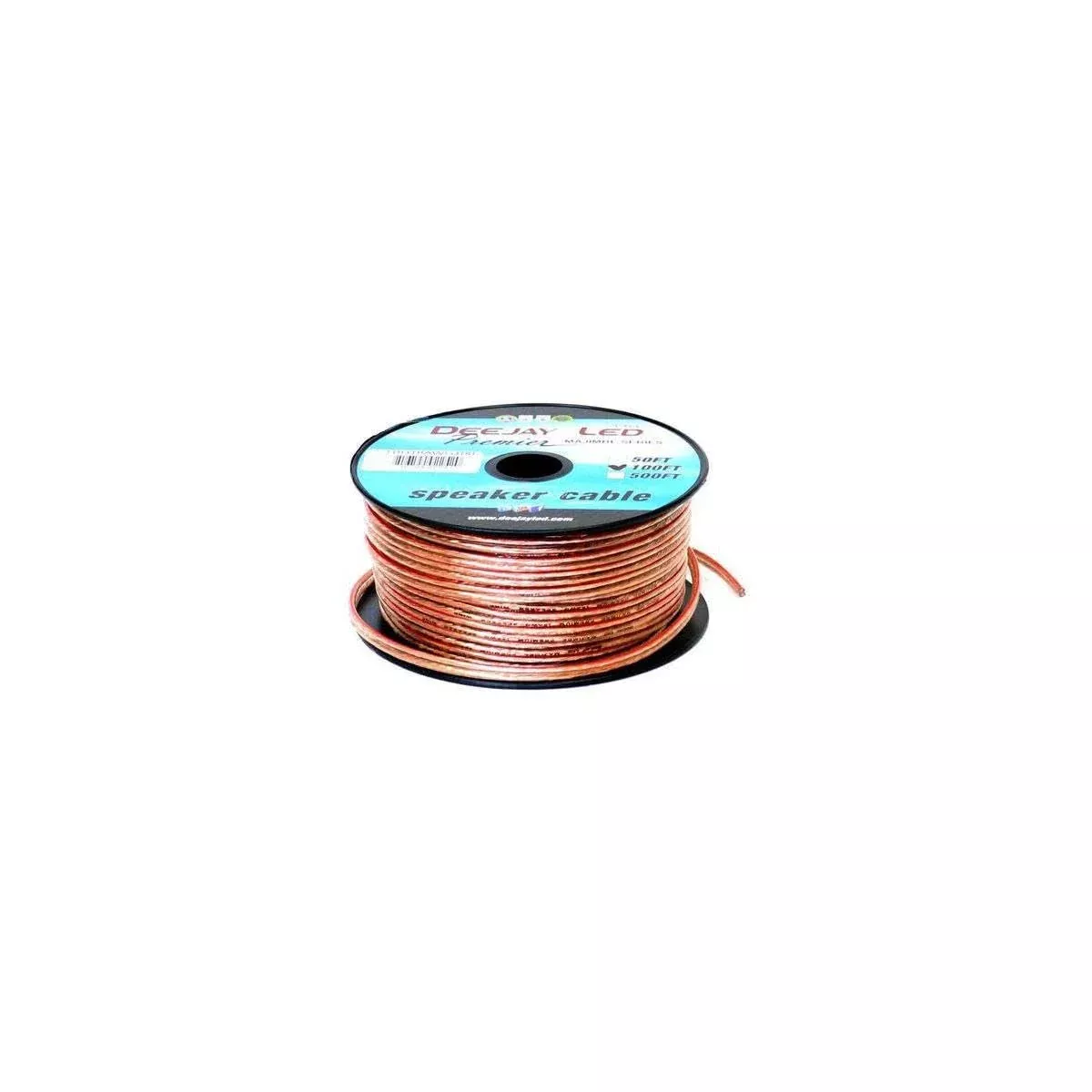 Professional Grade 100-foot 2-Conductor 18 Gauge Stranded Speaker Hook Up Cable Ideal for Home, Car Or Office for Connecting A Receiver Or Amplifier to Speakers for Great Sound DEEJAY LED TBH18AWG100