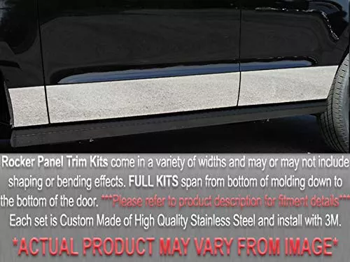 QAA is Compatible with 1988-1990 Acura Legend 8 Piece Stainless Rocker Panel Trim, Full Kit, 9" Width TH90980